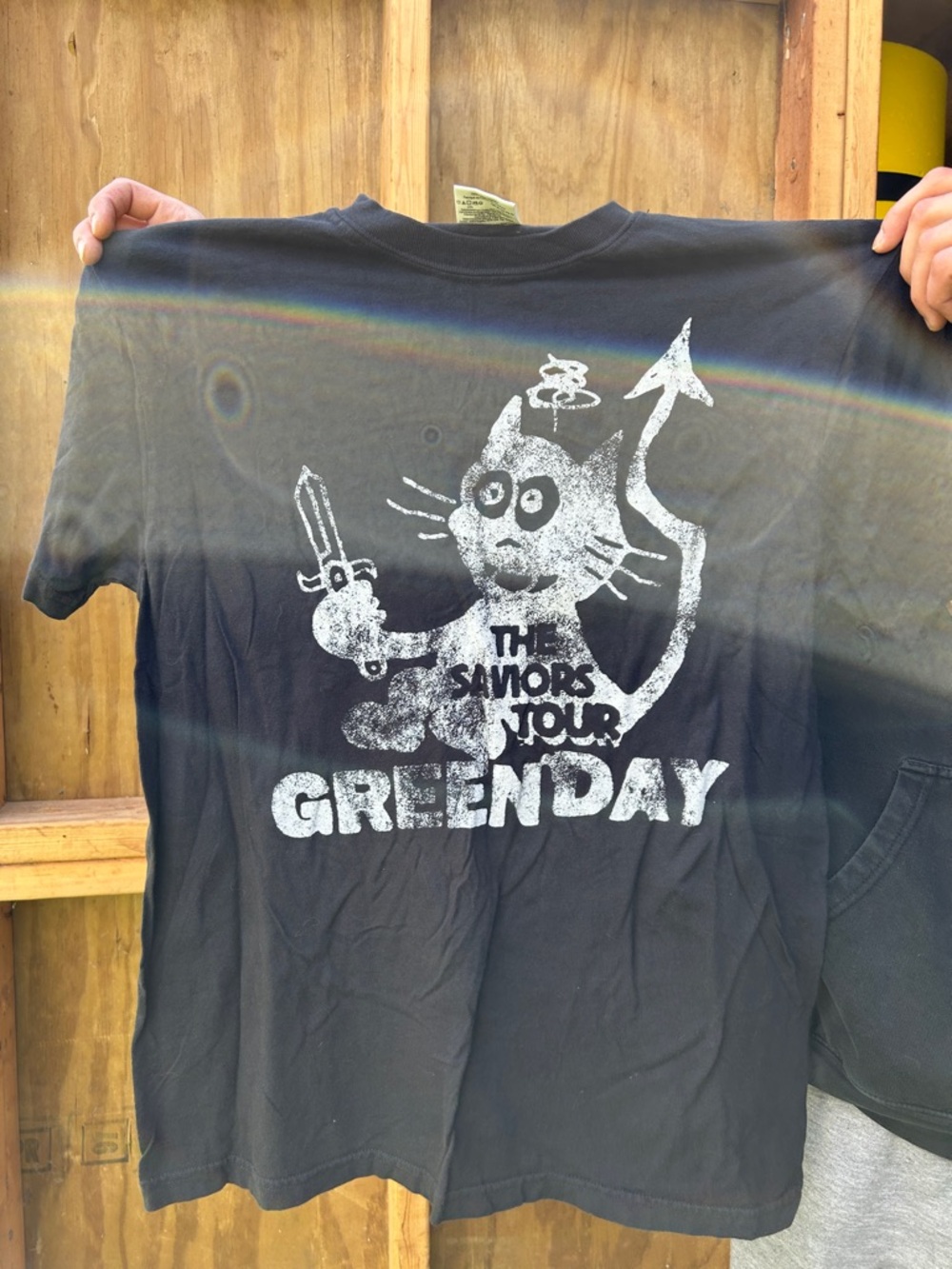 Green Day Tour Cat Graphic Tee - Black & White